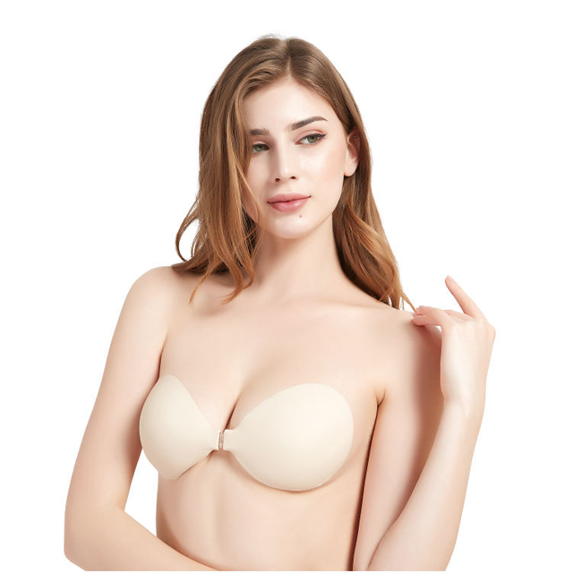 Breast push up silicone adhesive bra for wedding dresses