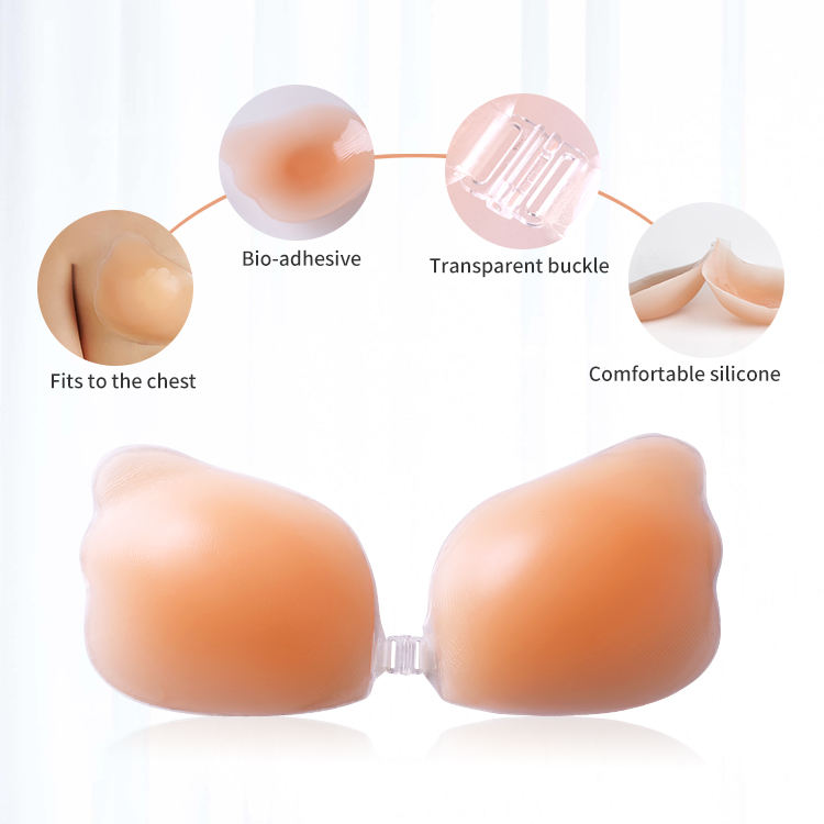 Self Sticky Strapless Push up Butterfly Wing Shape Invisible Bra