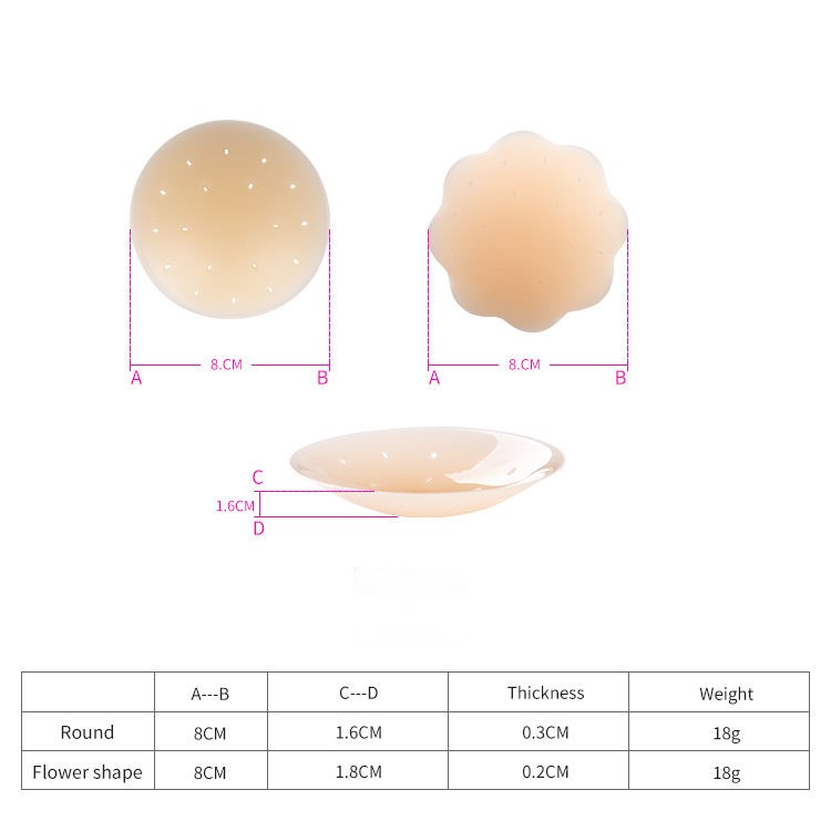  high quality breath hole silicone nipple cover pasties bra invisible seamless with breathable nipple cover