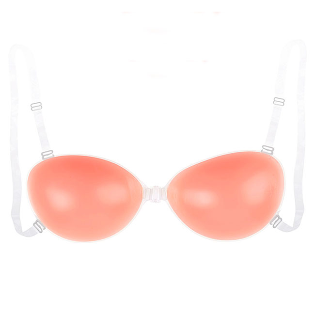 100% Silicone Invisible Waterproof Push Up Strapless Underwear Adhesive Reusable Sticky Brassier For Plus Size Breast