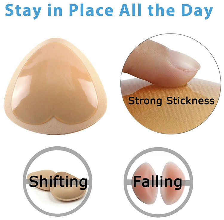 High Quality Silicone Bra Pads Push Up Breast Pads Washable Sponge Bra Breast Bikini Inserts Pad