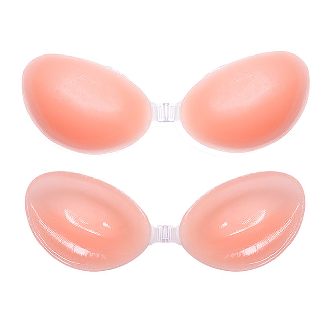 100% Silicone Invisible Waterproof Push Up Strapless Underwear Adhesive Reusable Sticky Brassier For Plus Size Breast