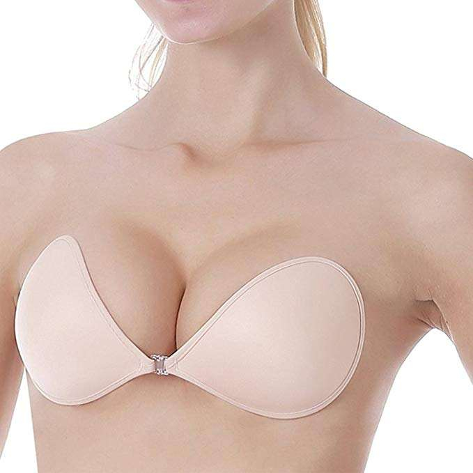 Push Up Strapless Self-Adhesive Plunge Bra Invisible Backless Sticky Bras 