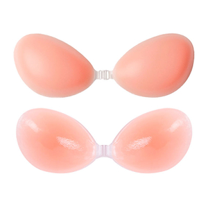 100% Silicone Invisible Waterproof Push Up Strapless Underwear Adhesive Reusable Sticky Brassier For Plus Size Breast
