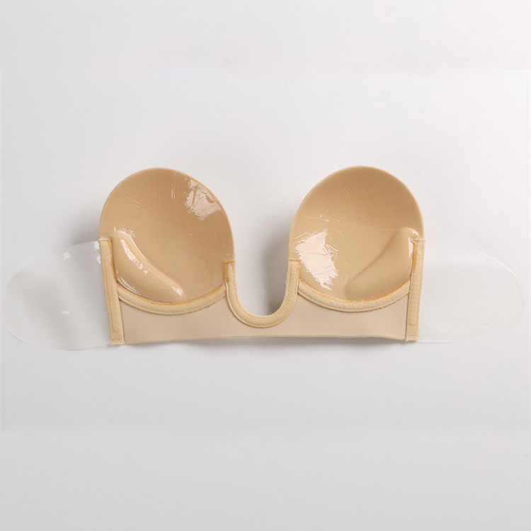 Strapless Sticky Bras for Women Push Up Adhesive Silicone Invisible Bra for Backless Dress with Nipple Covers