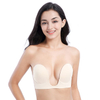 Backless Deep U Push Up Ladies Strapless Adhesive Plus Size Invisible Bra For Women