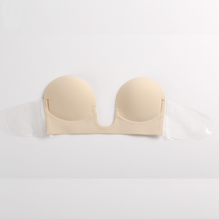 Strapless Sticky Bras for Women Push Up Adhesive Silicone Invisible Bra for Backless Dress with Nipple Covers