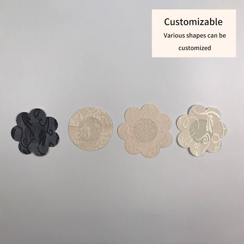 Nipples Women's Waterproof Self Adhesive Fabric Lace and Satin Nipple Cover Pasties 