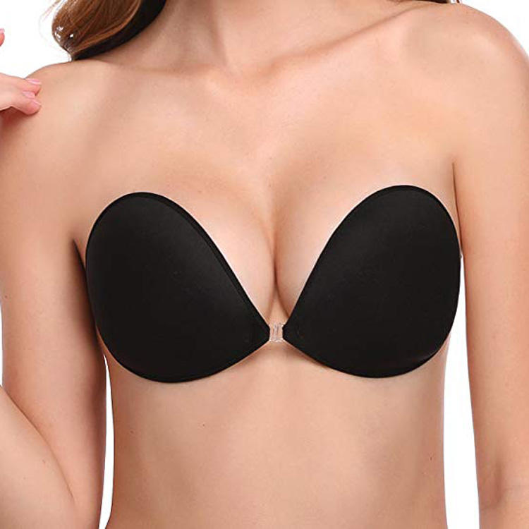Push Up Strapless Self-Adhesive Plunge Bra Invisible Backless Sticky Bras 