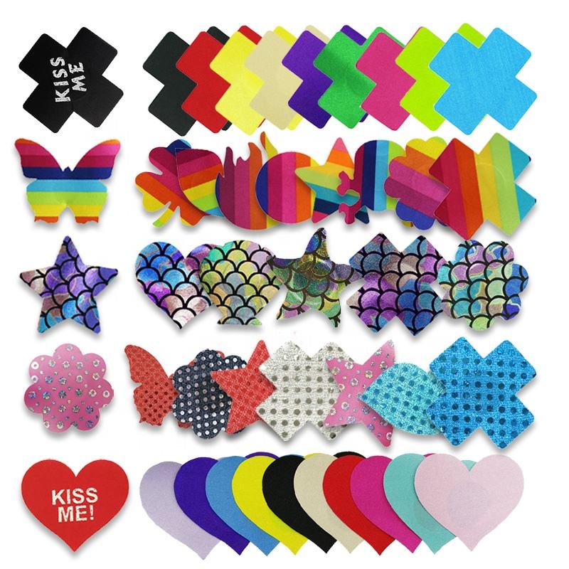 Fashion Decorative Pasties Leather Hot Diamond Sticky Nipple Pasties Women Sexy Adhesive Nipple Patch